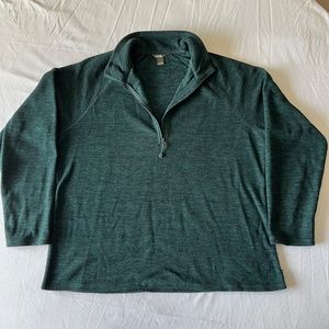 Eddie Bauer Woman’s  Dark Green 1/4 Zip Pull over XL
